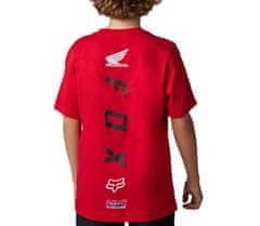 FOX Dětské tričko Youth X Honda Ss Tee - Flame Red vel. YS