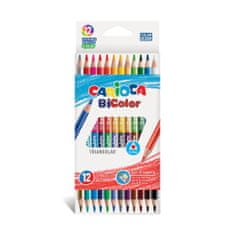 Carioca Farbičky BiColor trojhranné dvojfarebné farbičky 12 ks