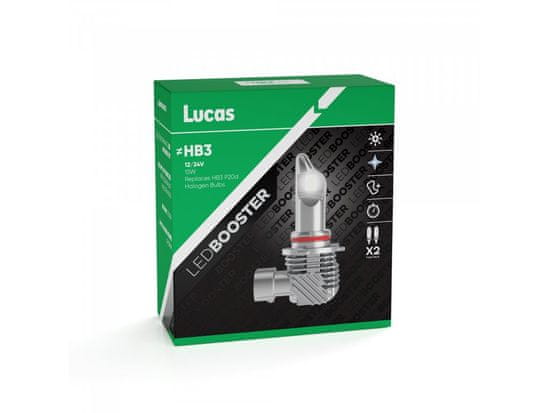 Lucas Lucas 12V/24V HB3 LED žiarovka P20d, súprava 2 ks 6500K