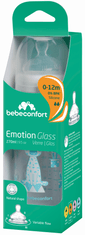Bebeconfort Dojčenská fľaša Emotion Glass 270ml 0-12m White