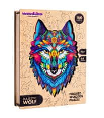 Puzzler Magic Wood Farebné drevené puzzle českej výroby: Majestátný vlk