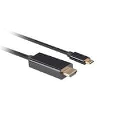 ROLINE Lanberg USB-C(M)->HDMI(M) kábel 3m 4K 60Hz čierna