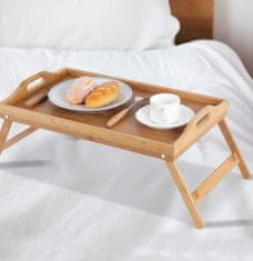 Nočný raňajkový stôl, Skladací, Na notebook, 50X30X7 cm Ks-2549