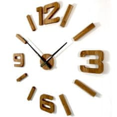 Flexistyle Nástenné hodiny z dubu Eko z540g-130-d-1-x, 130cm 
