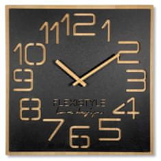 Flexistyle Nástenné hodiny Eko Digits z120-1matd-dx 60 cm, čierne