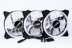 1stCool Fan KIT AURA EVO 1 ARGB, 3x Dual Ring ventilátor (120mm) + ARGB Nano radič