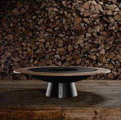 AHOS Luxusný celoročný záhradný Ahos gril Big Sphere Low + odnímateľný drevený stôl, priemer 145 cm