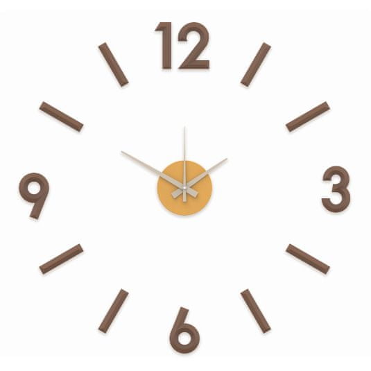 MPM QUALITY Nalepovacie nástenné hodiny, 3771.50, hnedé, 60cm