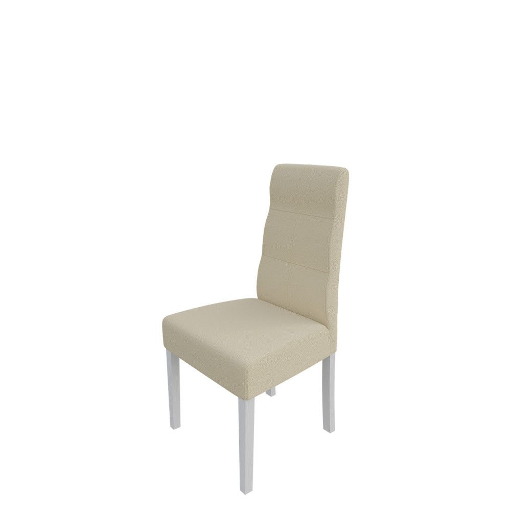 Veneti Jedálenská stolička MOVILE 37 - biela / béžová ekokoža