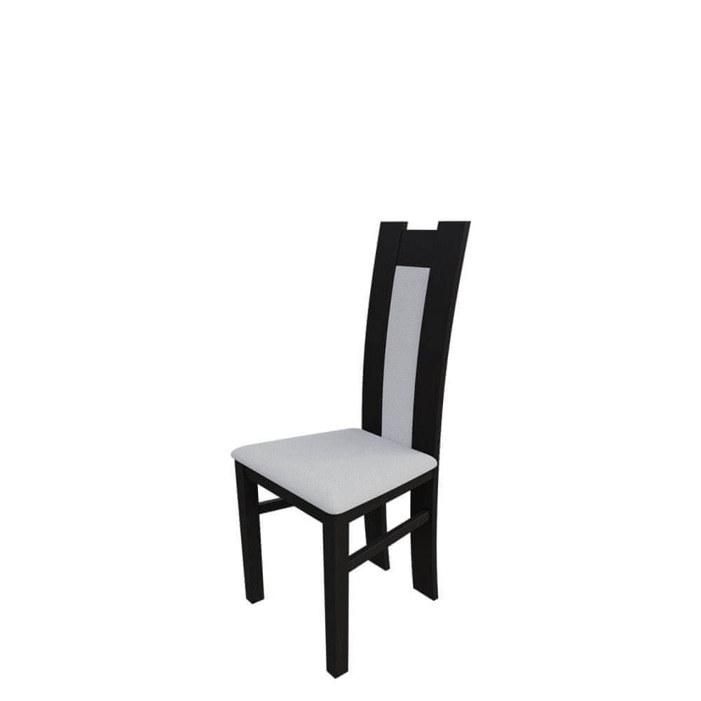 Veneti Jedálenská stolička MOVILE 18 - wenge / biela ekokoža