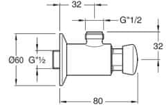 SILFRA , QUIK samouzatvárací nástenný sprchový ventil, chróm, QK16051