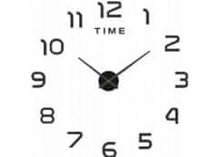 Ruhhy  19928 Dizajnové 3D nalepovacie hodiny 130 cm čierne