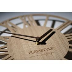 Flexistyle Nástenné hodiny Loft Piccolo z219, 30 cm dub 
