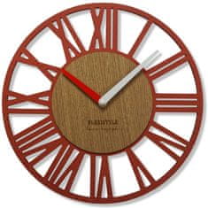 Flexistyle Nástenné hodiny Loft Piccolo rosso z219_3d-32-x, 30 cm