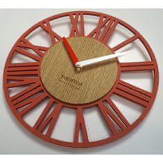 Flexistyle Nástenné hodiny Loft Piccolo rosso z219_3d-32-x, 30 cm
