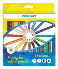 Prima Art Trojhranné ceruzky 24 farieb