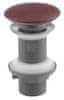 ISVEA Umývadlová výpusť 5/4“, click-clack, keramická zátka, hr.20-70mm, maroon red 38TP0169I - Isvea