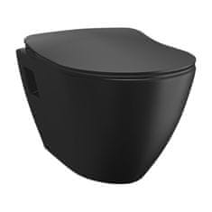 Creavit PAULA závesná WC misa, 35,5x50cm, čierna mat TP325-51SM - CREAVIT