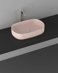 ISVEA INFINITY OVAL keramické umývadlo na dosku, 55x36 cm, matná ružová Salmon 10NF65055-2S - Isvea