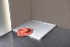 POLYSAN ARENA sprchová vanička z liateho mramoru so záklopom, štvorec 90x90x4cm, biela 71601 - Polysan