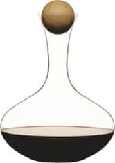 Sagaform Karafa s drevenou guličkou Sagaform Oval Oak, červené víno 2L