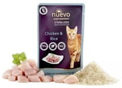 Nuevo konzerva pre mačku Sterilised Chicken with Rice 16 x 85g