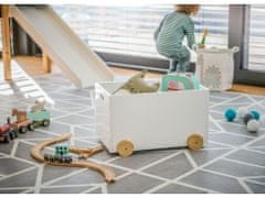 Zeller Detský box na hračky na kolieskach biely