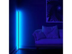 Nordic Stojacia lampa LED N1 140cm RGB, čierna