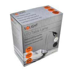 Solight LED stolný lampička 2,5W/3000K/170Lm, biela s klipom