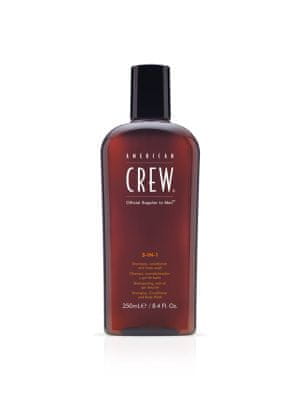 American Crew 3in1 shampoo, conditioner, body wash, 250 ml