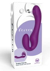 Xocoon XoCoon Strapless Strapon Pulse Vibe (Purple), vibrátor pre dominantné ženy