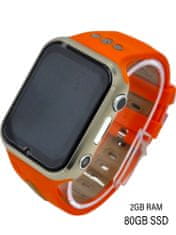 Klarion Detské oranžové 4G smart hodinky E10-2024 80GB s GPS a bezkonkurenčnou výdržou batérie