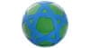 Multipack 2ks Cross Ball gumová lopta zelená-modrá