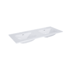 Elita Skappa Duo, nábytkové umývadlo bez otvoru 120,8x46x1,8 cm, biela lesklá, ELT-146034