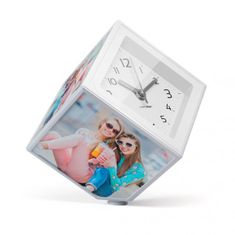 Balvi Rotujúca fotokocka s hodinami Photo-Clock 10x10cm