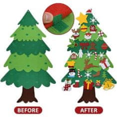 JOJOY® Detský vianočný plstený dekoratívny stromček a ozdoby | FELTPINETREE