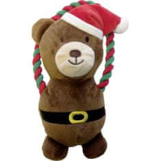 Happy Pet Hračka plyš+povraz Rope Arms vianočný medveď HP
