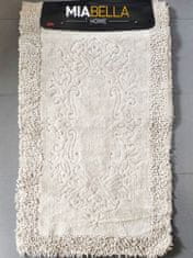 MIABELLA Kúpeľňové predložky DAMASK, sada 60x100 + 60x50 cm., béžová