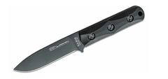 KB-EK51 Short Drop Point bojový nôž 10,9 cm, čierna, Ultramid, puzdro Celcon