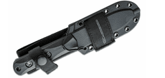 KB-EK51 Short Drop Point bojový nôž 10,9 cm, čierna, Ultramid, puzdro Celcon