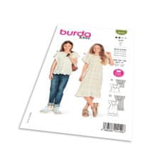 Burda Strih Burda 9244 - Voľné empírové šaty, blúzka pre dievčatá