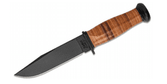 KA-BAR® KB-2225 MARK 1 vonkajší taktický nôž 12,8 cm, čierna, koža, kožené puzdro
