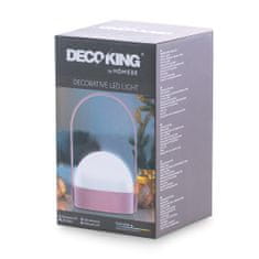 DecoKing Prenosná LED lampa KAMPI ružová