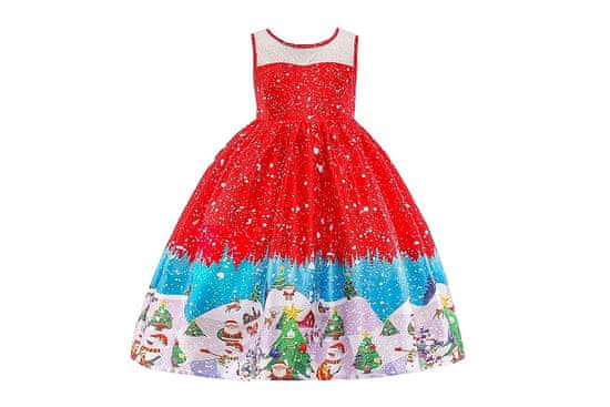 EXCELLENT Detské vianočné šaty veľkosti 140 - červené