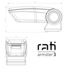 Rati Lakťová opierka Armster 3, Opel Meriva B, 2010-2017, No-Flexrail