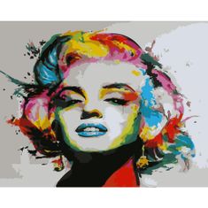 PIPPER. Maľovanie podľa čísiel "Marilyn Monroe 2" 50x40 cm, plátno vypnuté na ráme