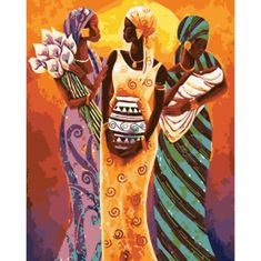 PIPPER. Maľovanie podľa čísiel "Africké ženy" 50x40 cm, plátno vypnuté na ráme