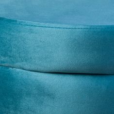 Butopêa Zamatový sedací vankúš s úložným priestorom, modrý - RONDOUDOU