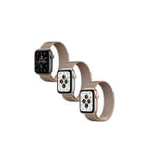 Nuvo Kovový remienok pre Apple Watch 38/40/41mm M/L ružovo zlatý