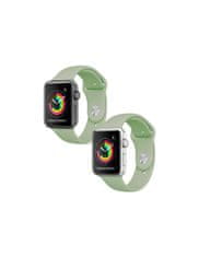 Nuvo Silikónový remienok pre Apple Watch 42/44/45mm M/L zelený
